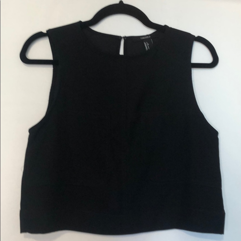 Boxy Black Crop Top